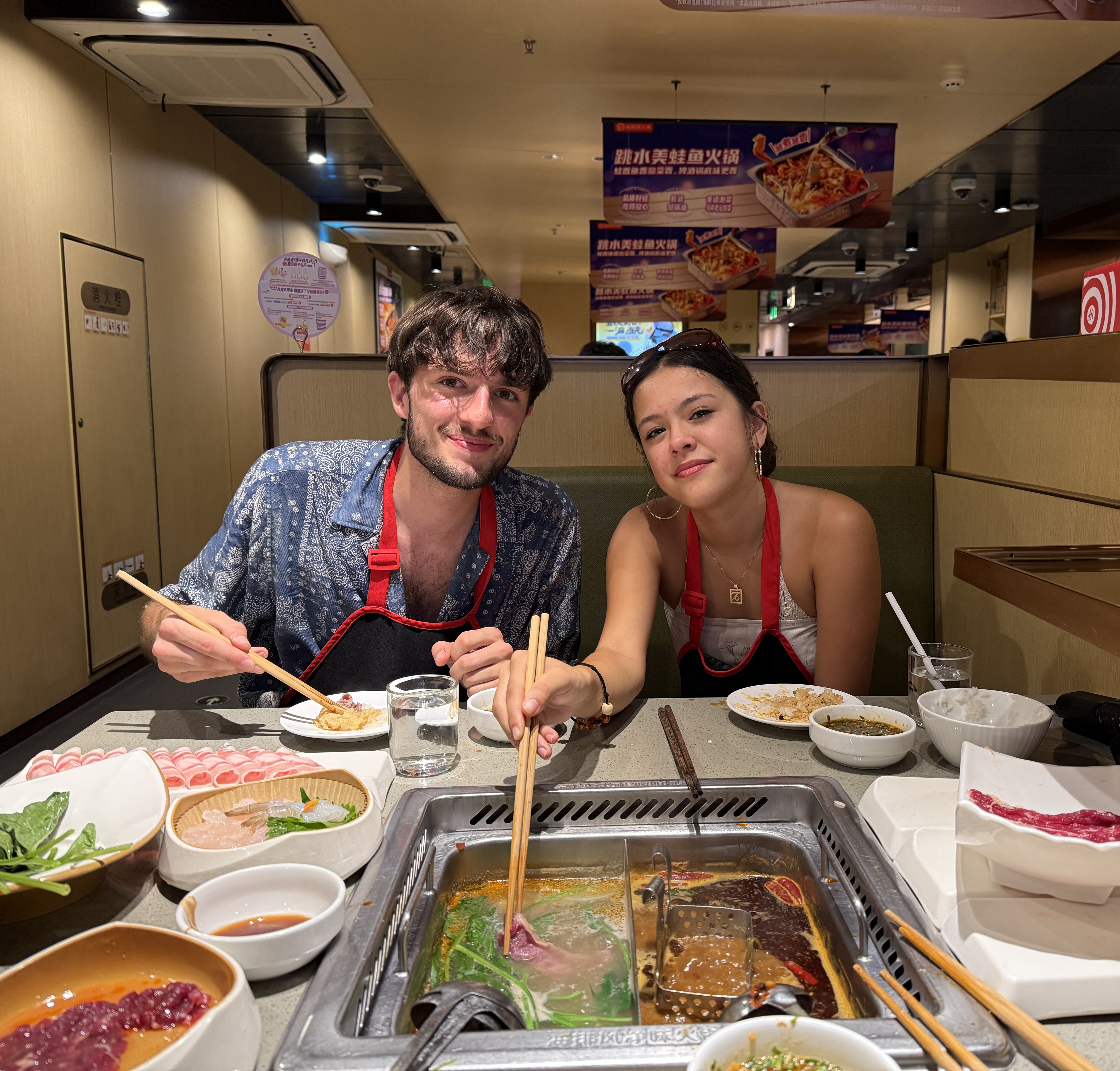 Me and my cousin having hotpot in Hong Kong